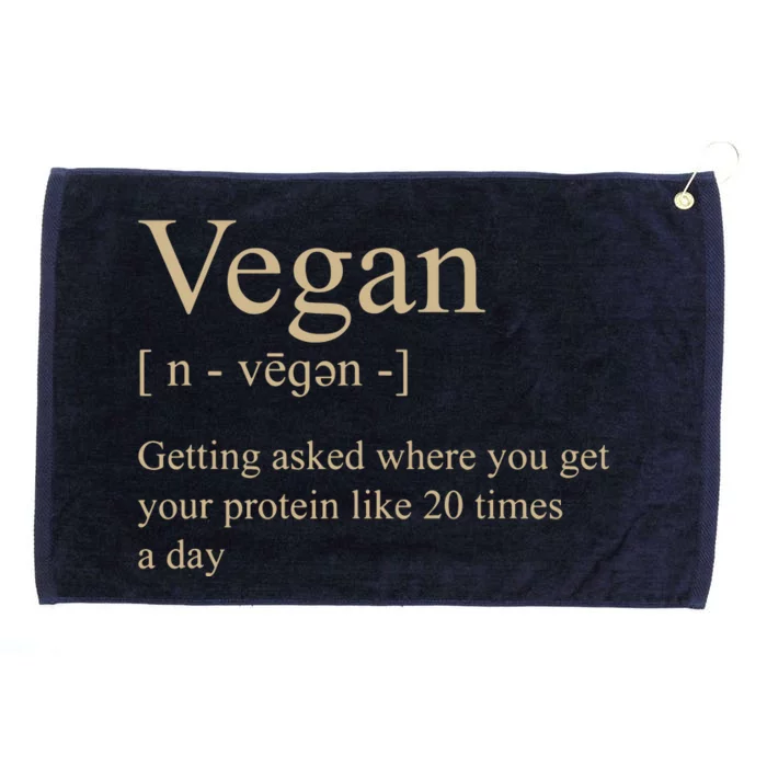 Vegan Definition Funny For Women Men Kids Gift Grommeted Golf Towel