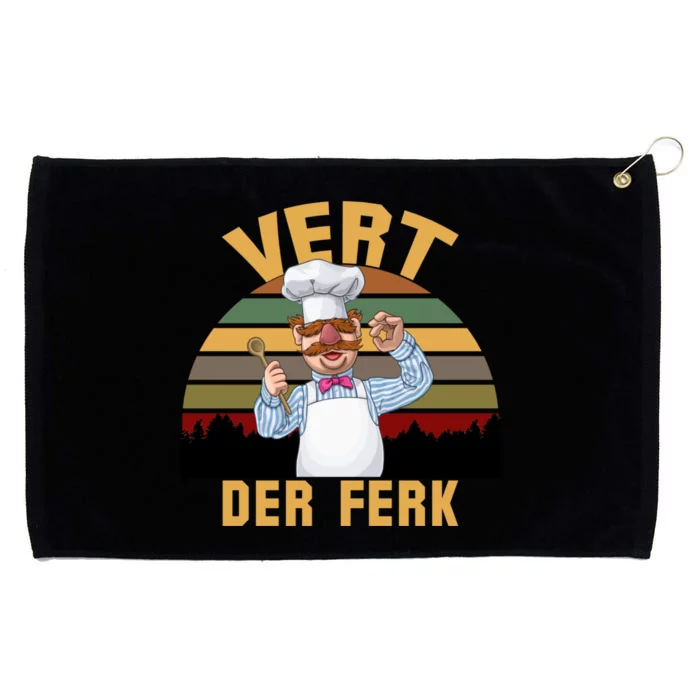 Vert Der Ferk Swedish Chef Vintage Funny Grommeted Golf Towel