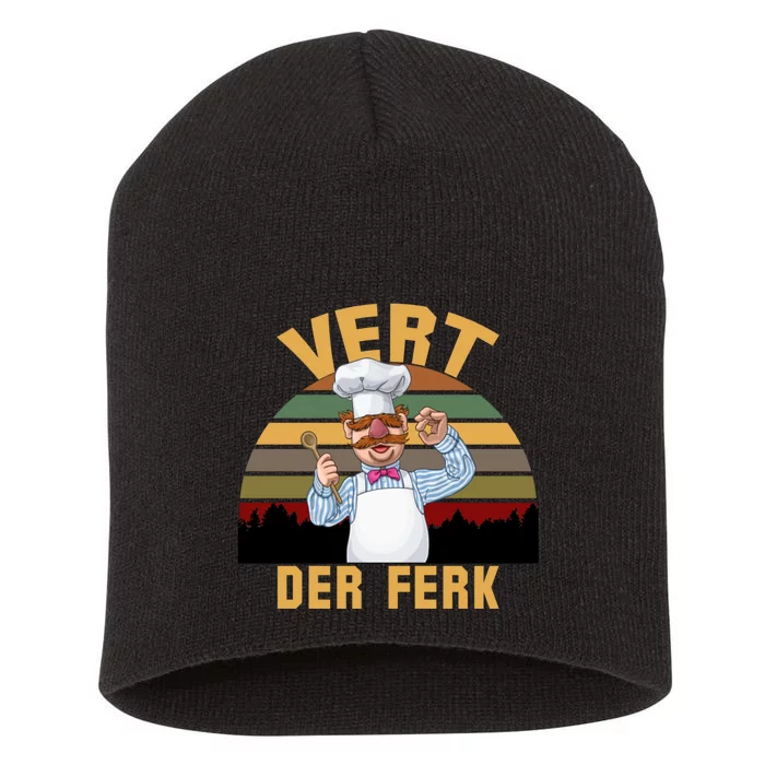 Vert Der Ferk Swedish Chef Vintage Funny Short Acrylic Beanie