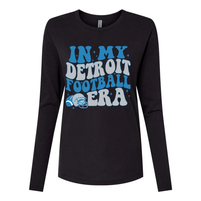 Vintage Detroit Football Womens Cotton Relaxed Long Sleeve T-Shirt