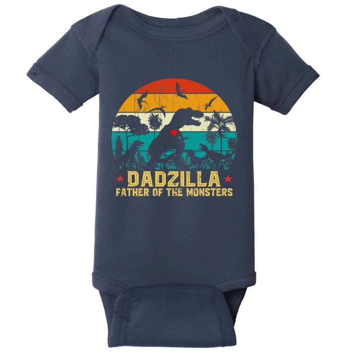 Vintage Dadzilla Father Of The Monsters For DAD Father's Day Baby Bodysuit