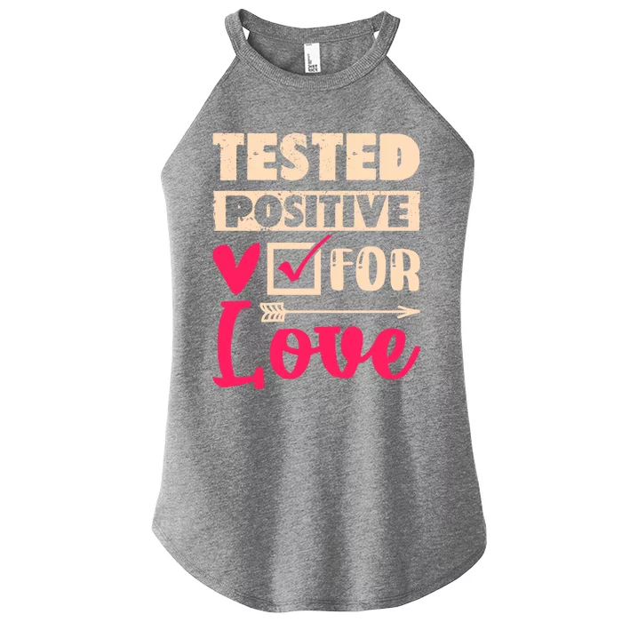 Valentine's Day For Couples Tested Positive For Love Pajama Gift Women’s Perfect Tri Rocker Tank