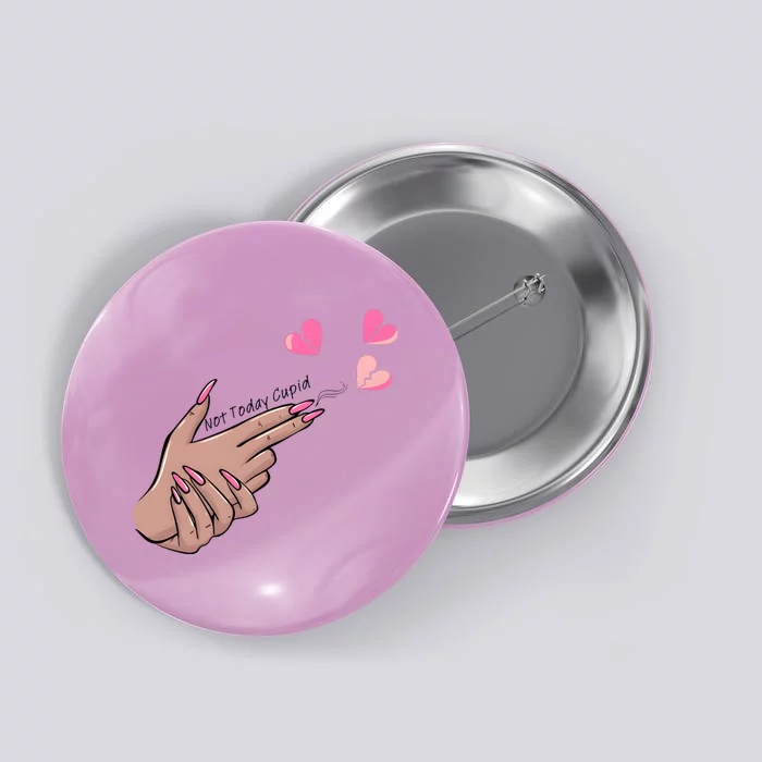 Valentines Day Funny Anti Valentine Not Cupid Today Button