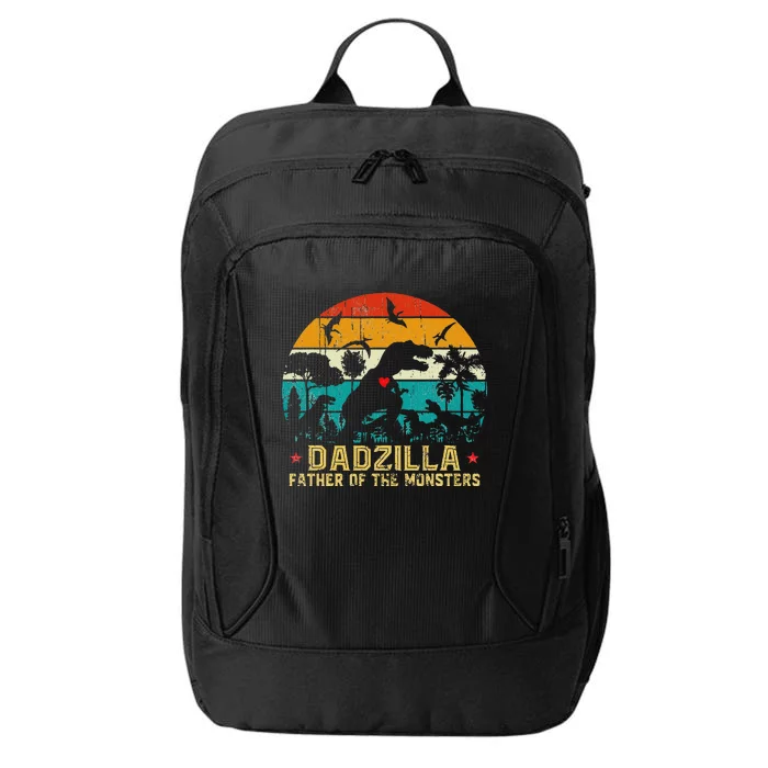 Vintage Dadzilla Father Of The Monsters For DAD Fathers Day City Backpack