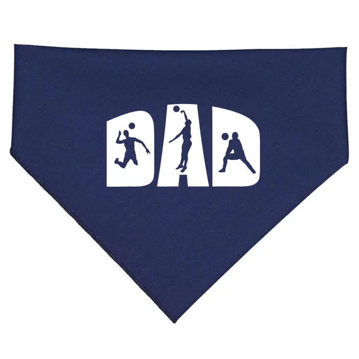 Volleyball Dad Father Beach Volleyball Player Father's Day USA-Made Doggie Bandana