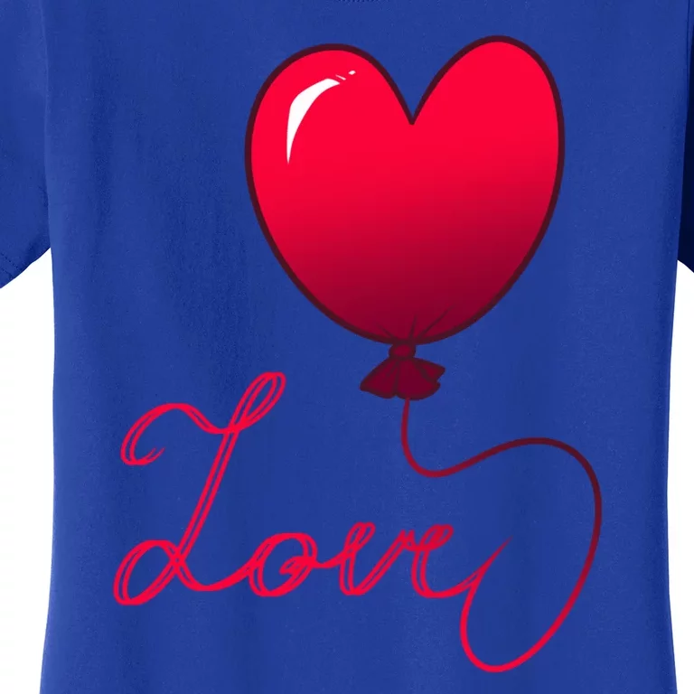 Valentine's Day For Her With Heart Balloon Red And Love Gift Women's T-Shirt