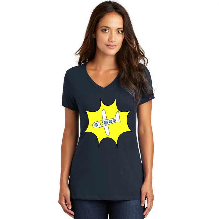 VILLAINOUS DR FLUG Women's V-Neck T-Shirt