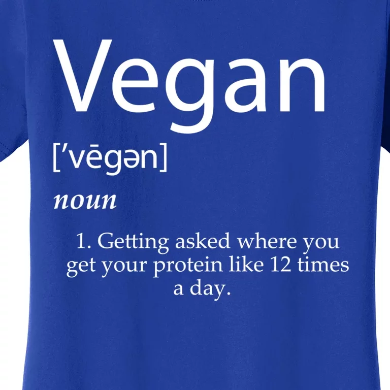 Vegan Definition Funny Veganism Joke And Vegan Gift Women's T-Shirt