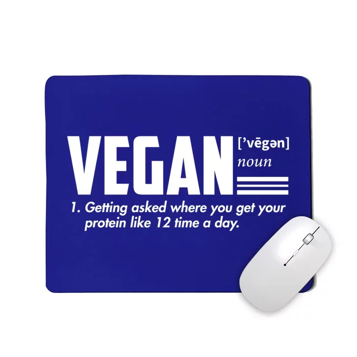 Vegan Definition Funny Vegan Joke Gift Veganism Definition Cute Gift Mousepad