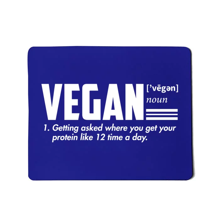 Vegan Definition Funny Vegan Joke Gift Veganism Definition Cute Gift Mousepad