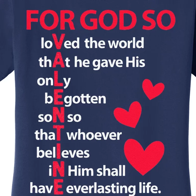 Valentine's Day For God So Loved The World Valentine Women's T-Shirt