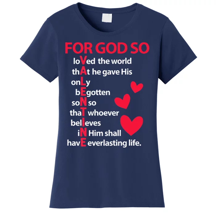 Valentine's Day For God So Loved The World Valentine Women's T-Shirt