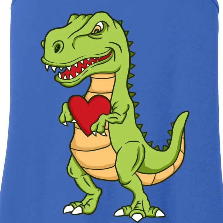 Valentines Day Funny Dinosaur Love Heart Gift Ladies Essential Tank