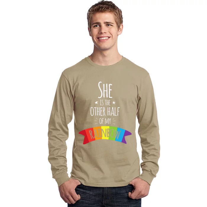 Valentine's Day For Lesbian Girlfriend Wife My Rainbow Tall Long Sleeve T-Shirt