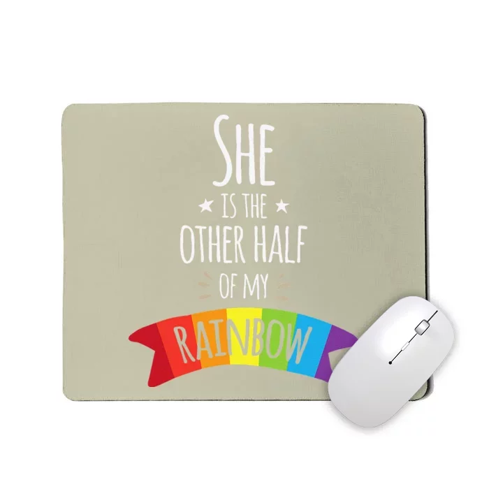 Valentine's Day For Lesbian Girlfriend Wife My Rainbow Mousepad