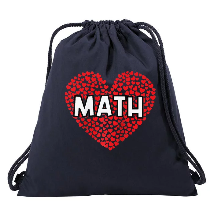 Valentine's Day For Math Teachers Raglan Baseball Cute Drawstring Bag