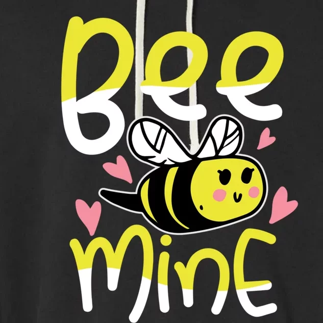 Valentine's Day Funny Gift Bee Mine Funny Gift Pun Honey Couple Rotic Funny Gift Garment-Dyed Fleece Hoodie