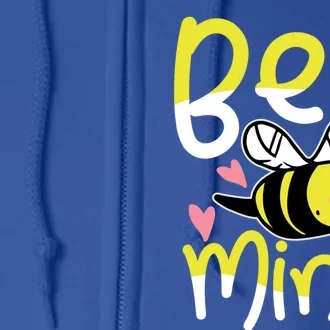 Valentine's Day Funny Gift Bee Mine Funny Gift Pun Honey Couple Rotic Funny Gift Full Zip Hoodie