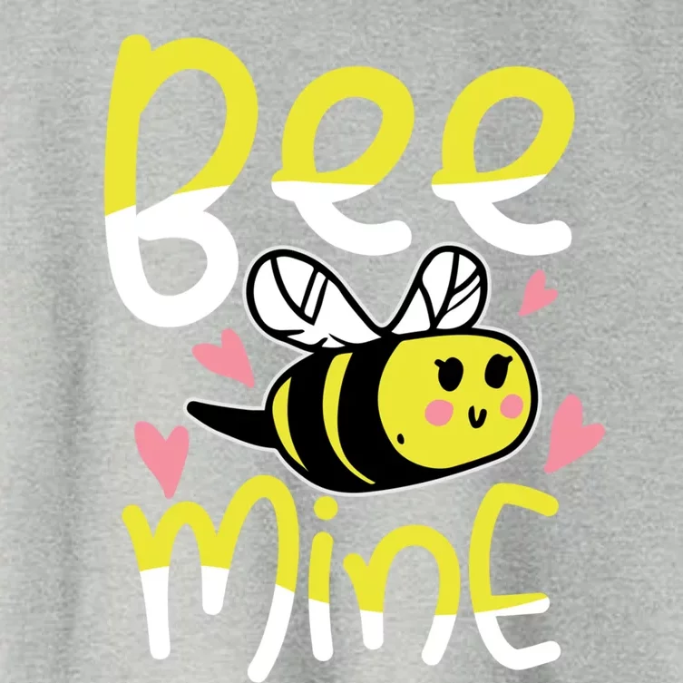 Valentine's Day Funny Gift Bee Mine Funny Gift Pun Honey Couple Rotic Funny Gift Women's Crop Top Tee