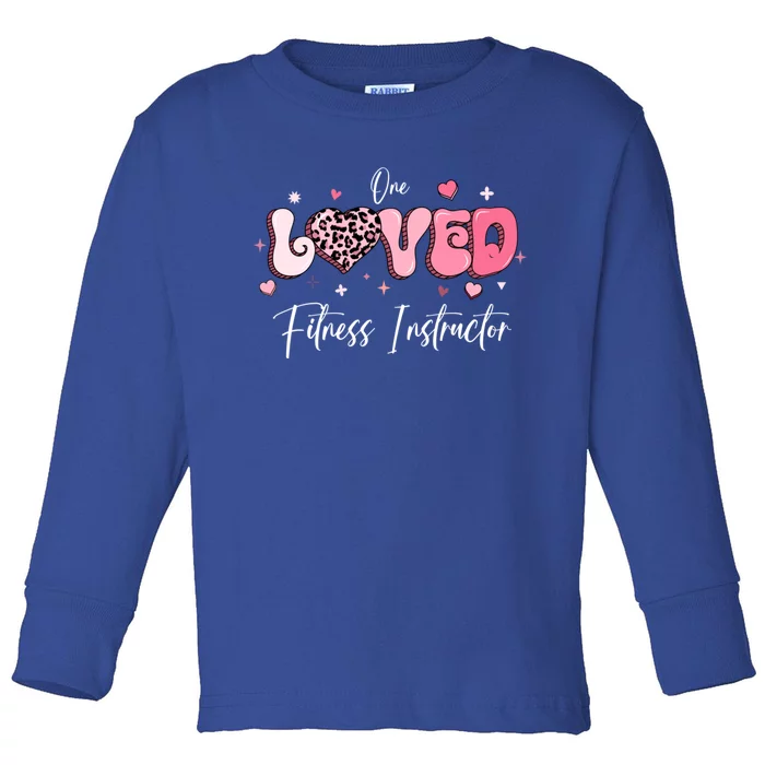 Valentines Day Fitness Instructor Gift Toddler Long Sleeve Shirt