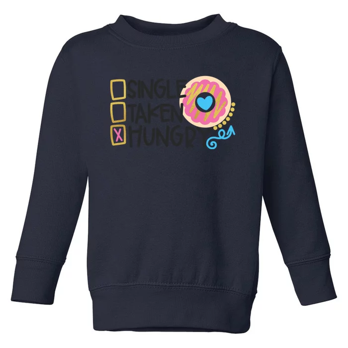 Valentine's Donut Funny Hungry Galentine's Day Cute Outfit Gift Toddler Sweatshirt