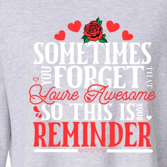 Valentines Day Funny Gift For Her Wife Mom Sister Daughter Gift Cropped Pullover Crew