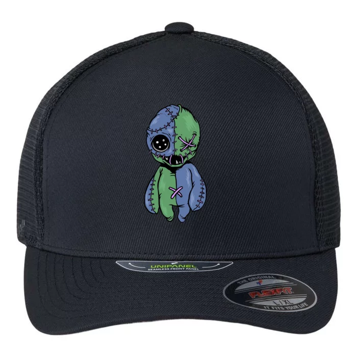 Vodoo Doll Funny Creepy Flexfit Unipanel Trucker Cap