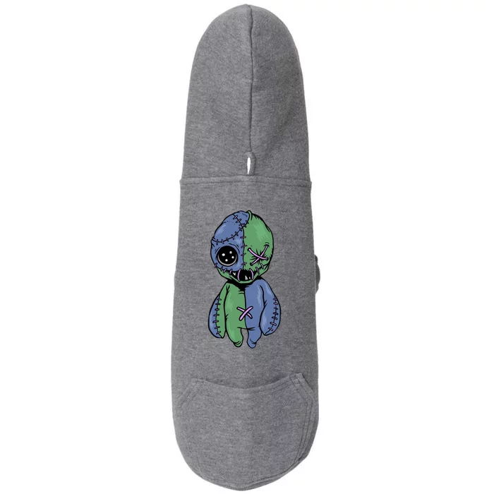 Vodoo Doll Funny Creepy Doggie 3-End Fleece Hoodie