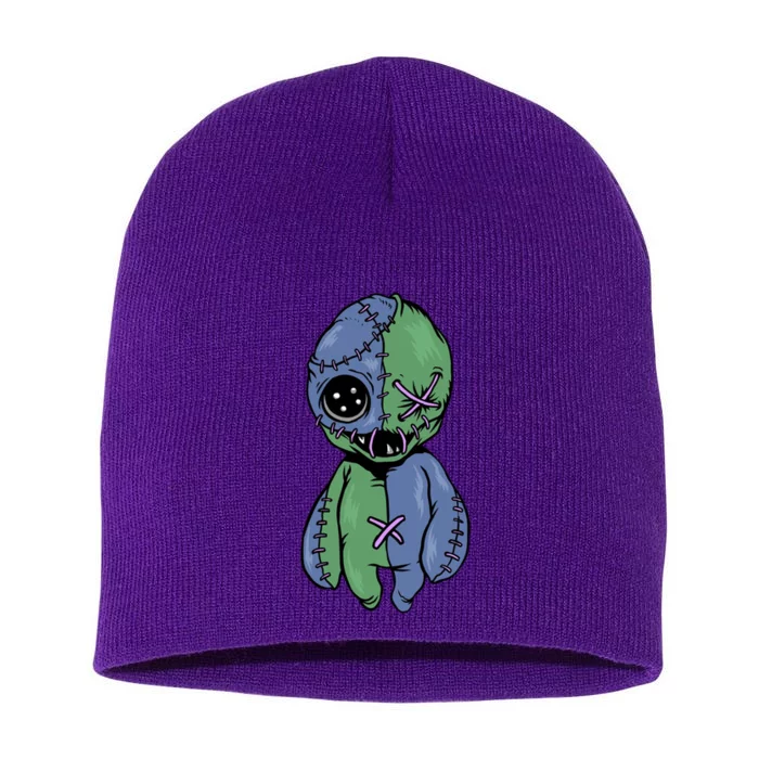 Vodoo Doll Funny Creepy Short Acrylic Beanie