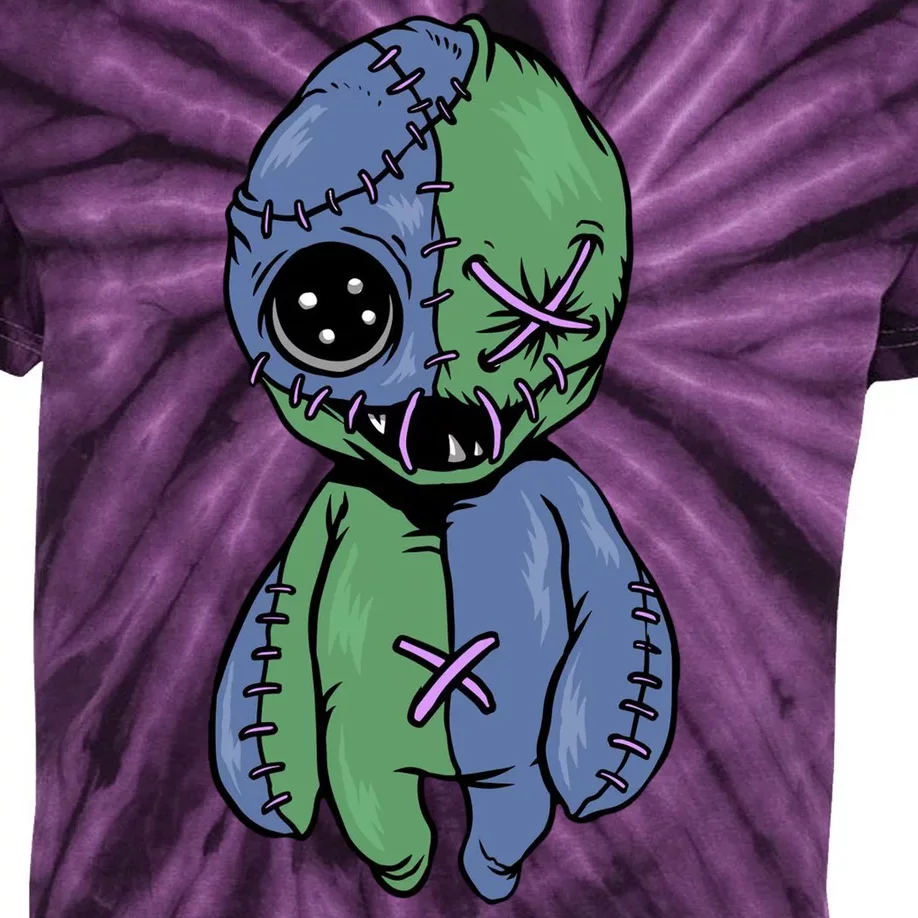 Vodoo Doll Funny Creepy Kids Tie-Dye T-Shirt