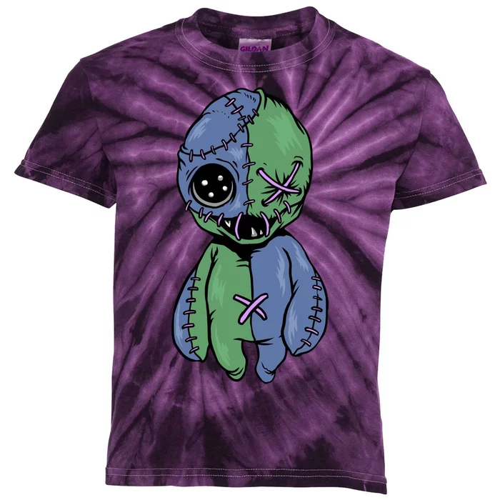 Vodoo Doll Funny Creepy Kids Tie-Dye T-Shirt