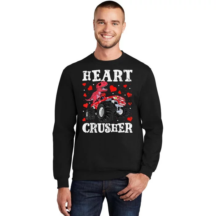 Valentines Day Funny Dinosaur Monster Truck 100 day Sweatshirt