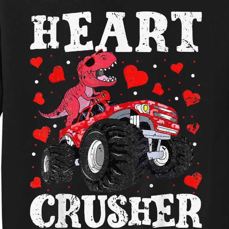 Valentines Day Funny Dinosaur Monster Truck 100 day Sweatshirt