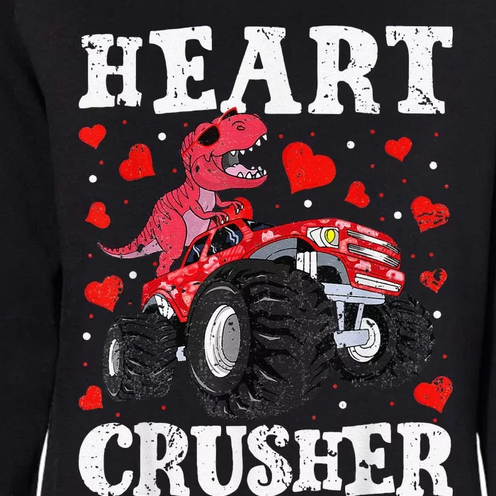 Valentines Day Funny Dinosaur Monster Truck 100 day Womens California Wash Sweatshirt