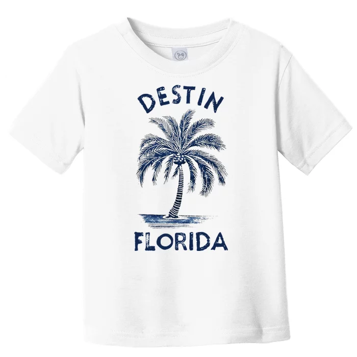 Vintage Destin Florida Palm Tree Fl Retro Toddler T-Shirt