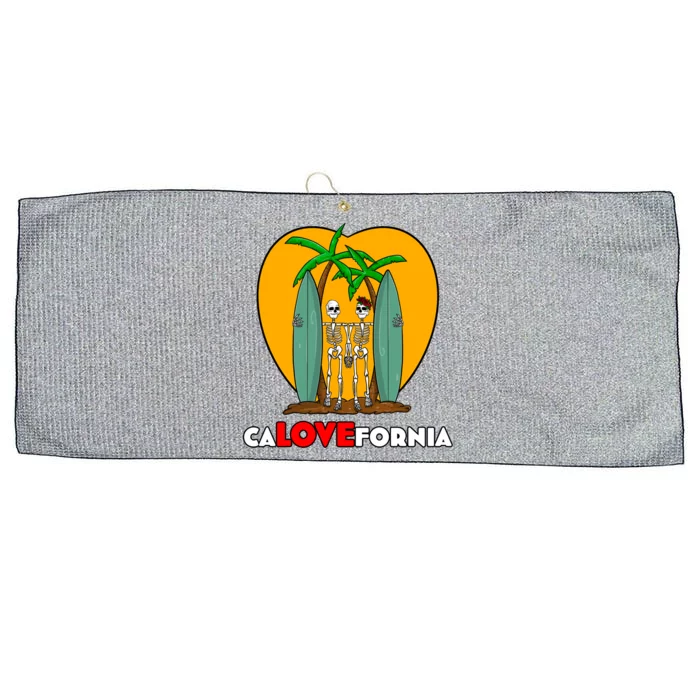 Valentines Day For California Surfing Couples Calovefornia Gift Large Microfiber Waffle Golf Towel