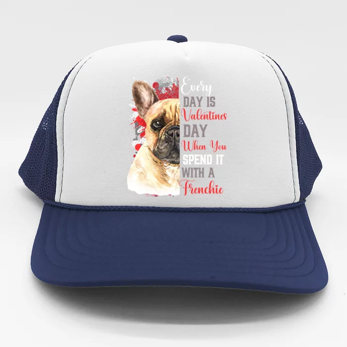 Valentines Day French Bulldog Mom Mother Mum Mummy Frenchie Gift Trucker Hat