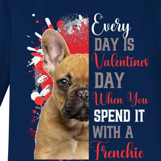 Valentines Day Frenchie Mom Mother French Bulldog Mum Mummy Great Gift Baby Long Sleeve Bodysuit