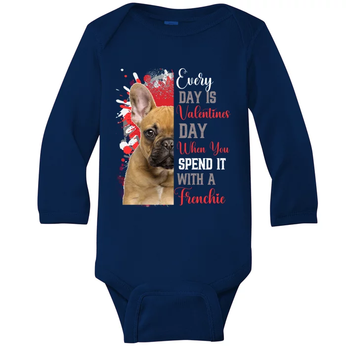 Valentines Day Frenchie Mom Mother French Bulldog Mum Mummy Great Gift Baby Long Sleeve Bodysuit