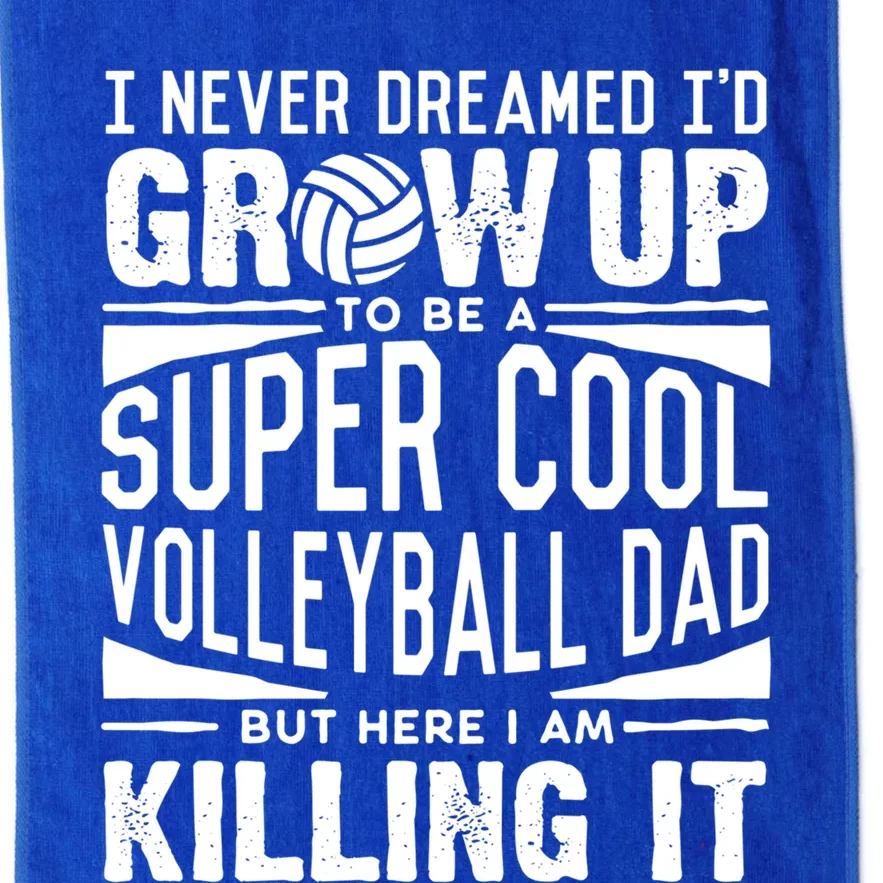 Volleyball Dad Funny Gift Beach Volleyball Lover Fathers Day Gift Platinum Collection Golf Towel