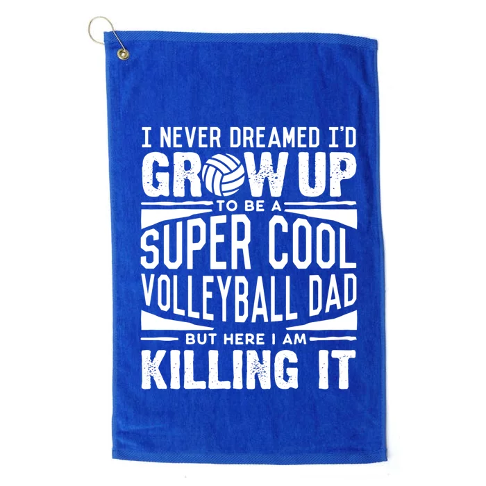 Volleyball Dad Funny Gift Beach Volleyball Lover Fathers Day Gift Platinum Collection Golf Towel