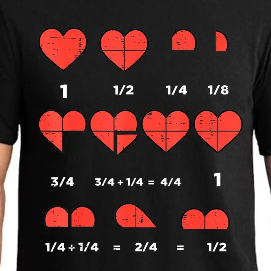 Valentines Day Fractions Heart Funny Math Teacher Pajama Set