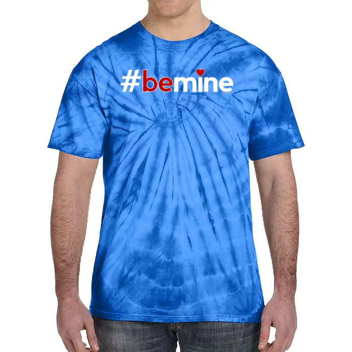 Valentines Day Funny Gift For Him Her Hashtag Be Mine Heart Red Gift Tie-Dye T-Shirt