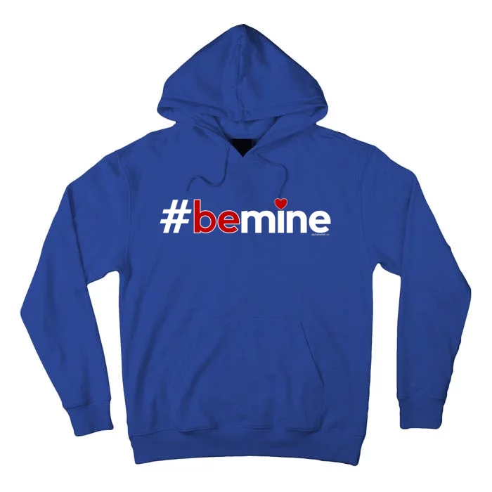 Valentines Day Funny Gift For Him Her Hashtag Be Mine Heart Red Gift Tall Hoodie