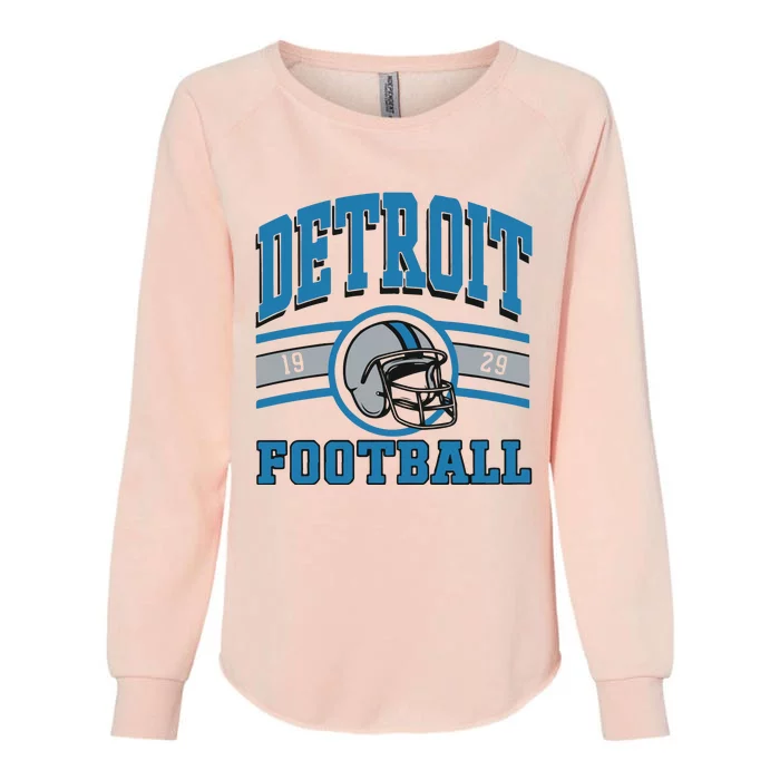 Vintage Detroit Football Womens California Wash Sweatshirt