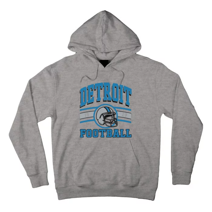 Vintage Detroit Football Tall Hoodie