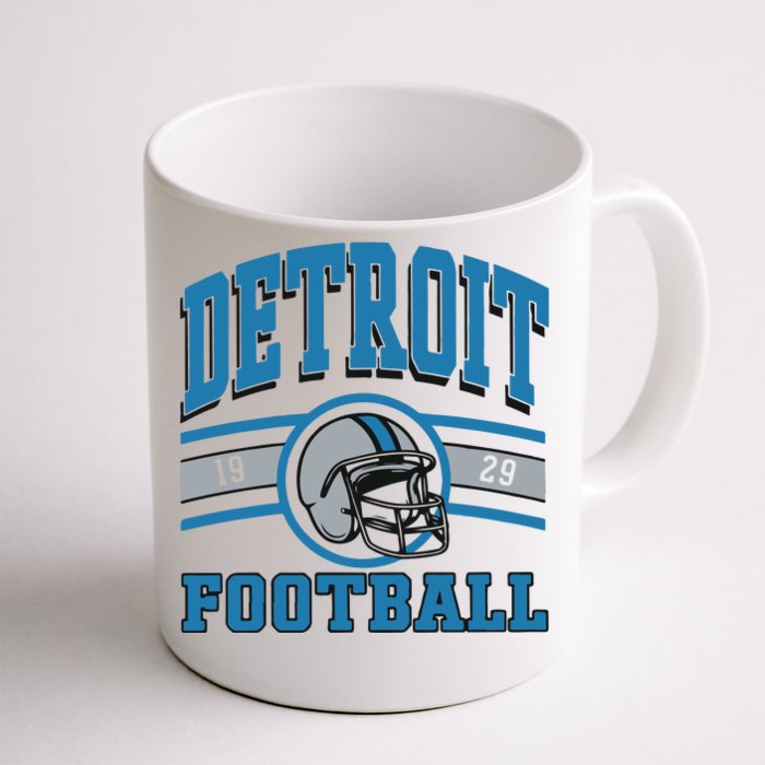 Vintage Detroit Football Front & Back Coffee Mug