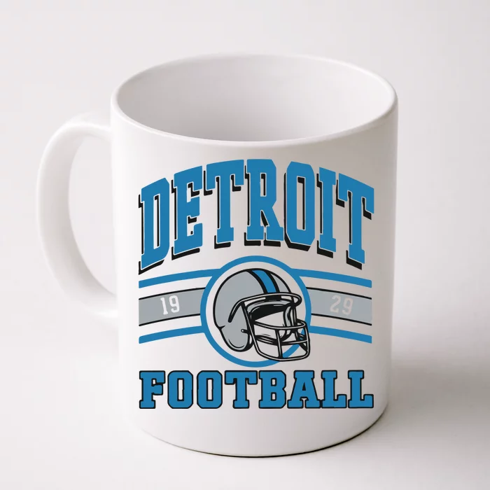 Vintage Detroit Football Front & Back Coffee Mug