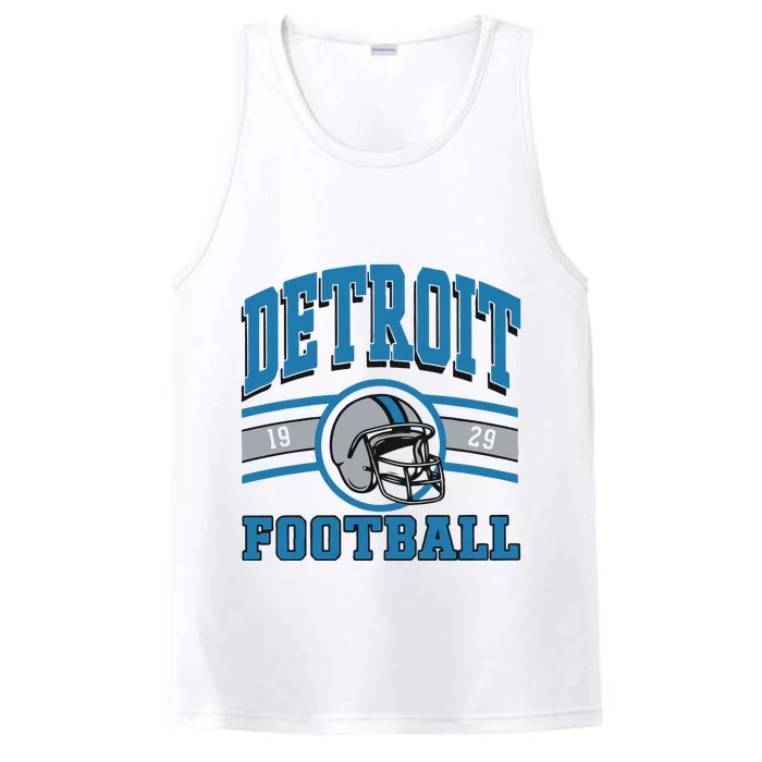 Vintage Detroit Football Performance Tank