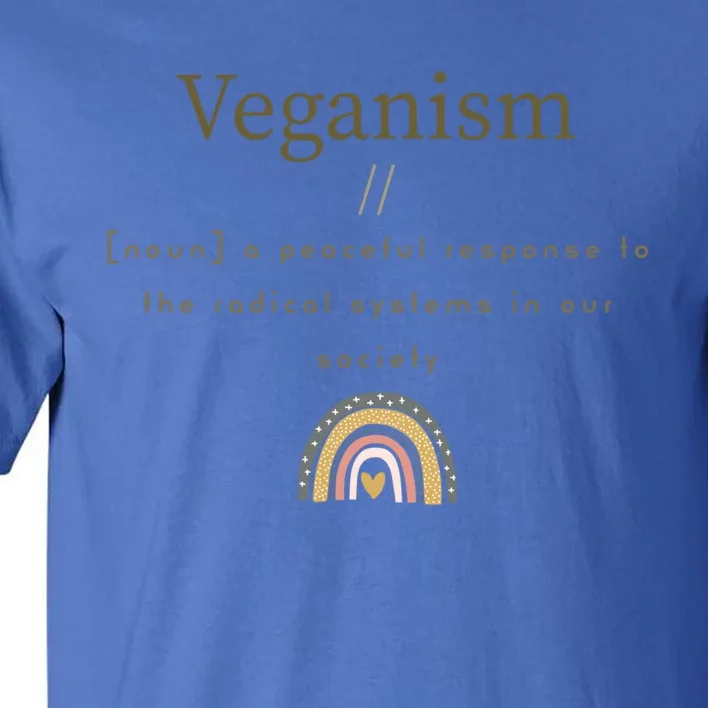 Veganism Definition For Passionte Vegans Veganism Activism Gift Tall T-Shirt